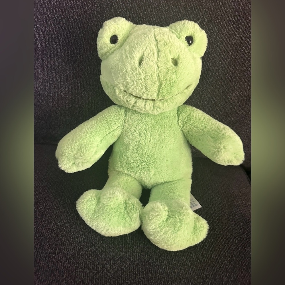 Build A Bear green FROG stuffed plush BAB 16" froggie